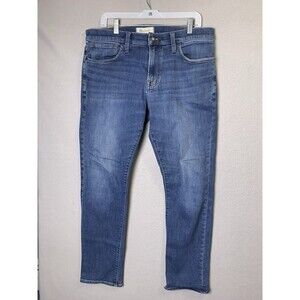 Madewell Jeans Mens 35x32 (36x30) Blue Slim Fit Straight Leg Denim Preppy